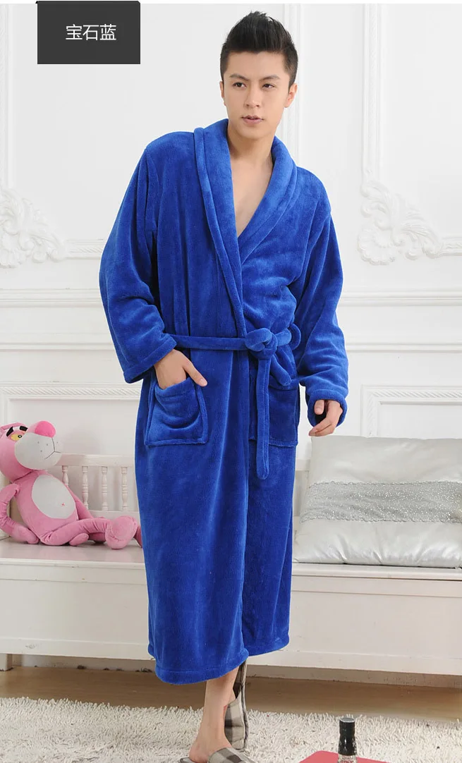 Billige 2019 Winter Herbst dicke flanell männer frauen Bad Roben herren homewear männlichen nachtwäsche lounges pyjamas pyjamas
