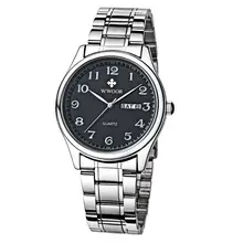 2017 Nouvelle Marque Hommes Montre Date Jour En Acier Inoxydable Montres Heures Horloge Robe Casual Quartz Watces Sport Montre-Bracelet Nombre Père