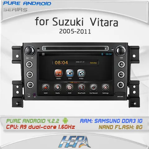 HEPA 2 din Pure Android 4.2 car audio gps for SUZUKI Vitara 2005-2011 with Free map | Автомобили и мотоциклы
