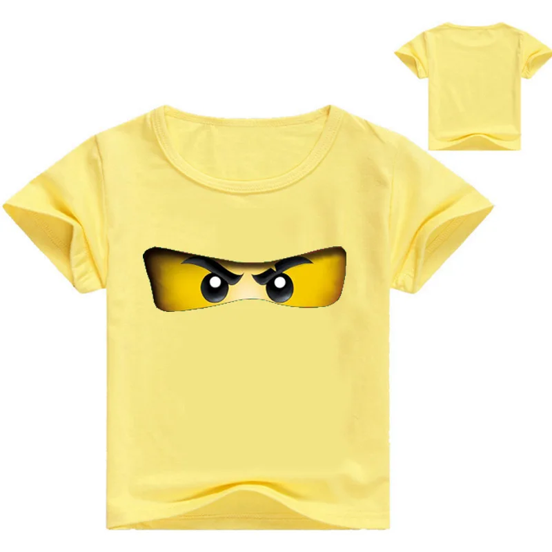 Летние футболки для мальчиков детская одежда Ниндзя Одежда Ninjago с мультяшным принтом для девочек короткий рукав Футболка для детей ясельного возраста детская одежда топ, футболка