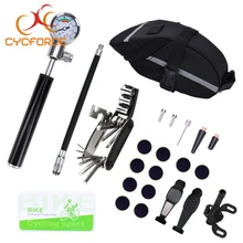 

CYCFORCE MTB Bicycle Tire Repair Tools Kits Mini Pump Type Repair Screwdriver Tool Wrench Portable Cycling Tool Set Road Bike