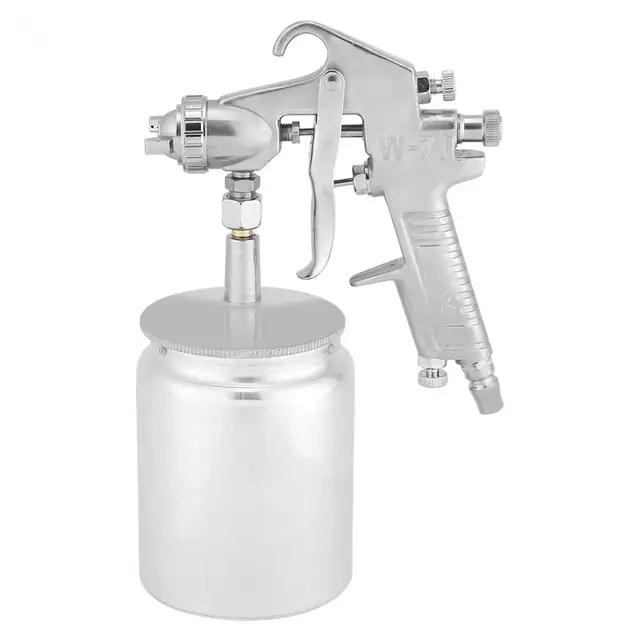 WALFRONT 1.5mm Pneumatic Spray Tools Nozzle 600CC Bottom Feeding Mode Air Paint Spray Tools Pneumatic Tool Portable