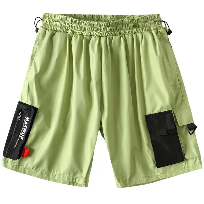 Хип-хоп шорты Уличная Мужская Harajuku шорты для бега летние свободные спортивные короткие брюки карго на молнии карманы хлопок повседневные