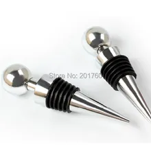 Силиконовая винная пробка из нержавеющей стали, аксессуары для вина, свадебные подарки, 10 шт./лот