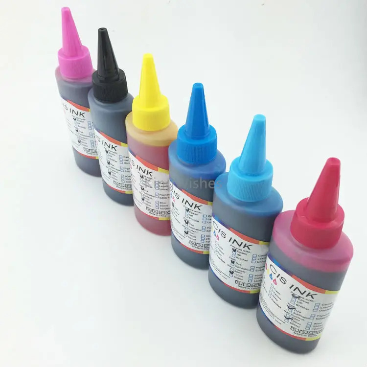 

100ML x 6PCS T0801 T0802 T0803 T0804 T0805 T0806 Refill Dye Ink For Epson P50 PX820FWD PX830FWD Inkjet Printer