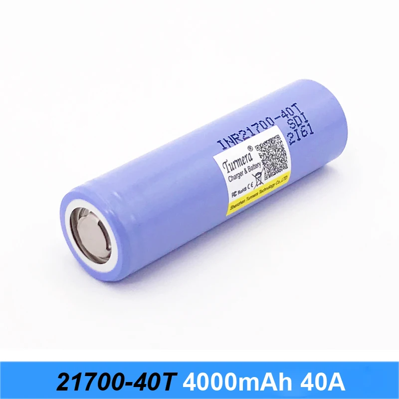 original 21700 battery INR21700-40T 30a 4000mah battery for Samsung electric cigarette and power bank battery Turmera 21700 original 21700 battery INR21700-40T 30a 4000mah battery for Samsung electric cigarette and power bank battery Turmera 21700