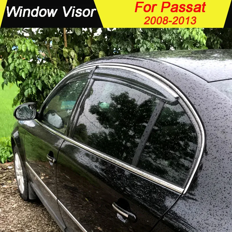 

For Volkswagen passat Window Visor Vent Shades Sun Rain Deflector Guard For Volkswagen passat Auto Accessories 4PCS/SET 08-13