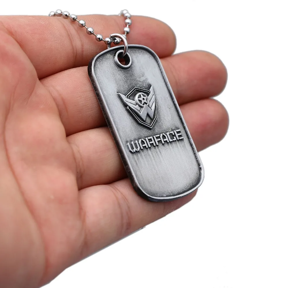 Ожерелье Warface высококачественное колье чокер с металлической цепочкой логотипом