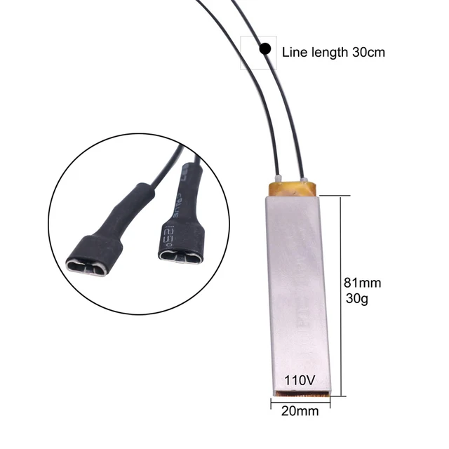 10 pcs Connectors Terminals PTC heating element 220/110/12V Positive