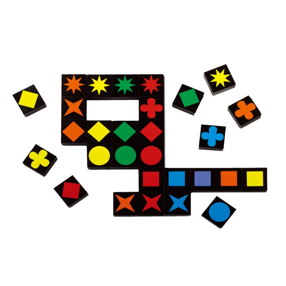 New Educational Qwirkle Wooden Chess Parent-child Interactive Games Toys for Kids and  Adults