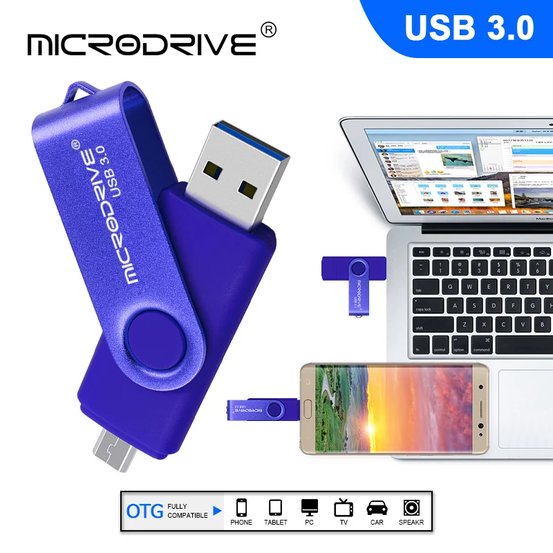 USB 3,0 OTG флеш-накопитель высокоскоростной USB флеш-накопитель 128 Гб 64 Гб Внешняя карта памяти 32 Гб 16 Гб микро USB флешка