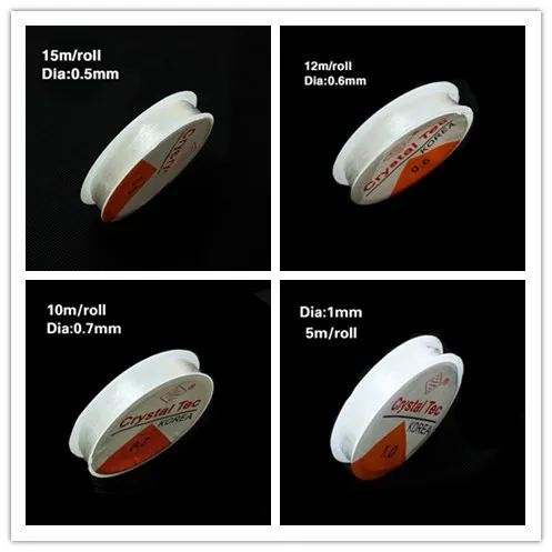 Яркая эластичная Хрустальная веревка для бижутерии 0 5/0 6/0 7/1 мм | Украшения и