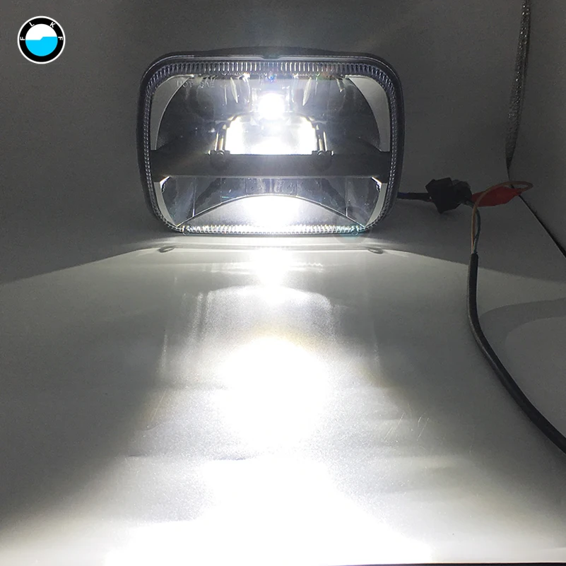 5х7 '7x6 дюймов автомобильные передние фары LED DOT утвержден дальнего света высокой Высокий/Низкий Луч Для Jeep Cherokee XJ грузовых автомобилей