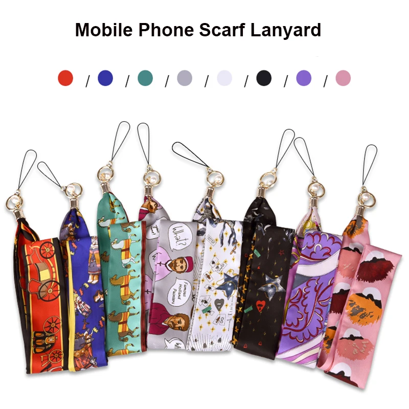 

mobile phone lanyard Scarf twill Straps neck hanging rope sling chain mobile phone anti-theft mobile phone chain Christmas gift