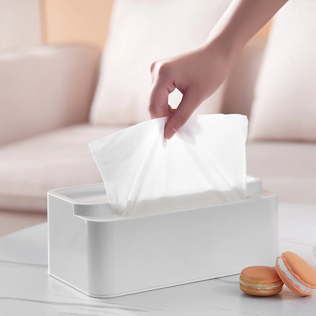 Rectangular Tissue Box Living Room Home Storage Plastic Tissue Box Kitchen Holdler Simple Stylish Tissue Box Wholesale J18
