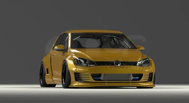 2015-2017 Volkswagon Golf MK7 GTI Pandem Rocket Bunny Style Wide Body Kit FRP (59)