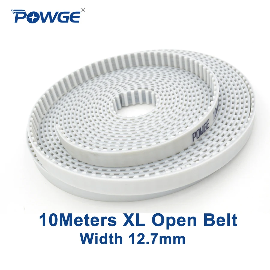

POWGE 10Meters Trapezoid XL Open synchronous belt XL-12.7 Width 12.7mm Pitch 5.08mm PU polyurethane Steel XL timing belt