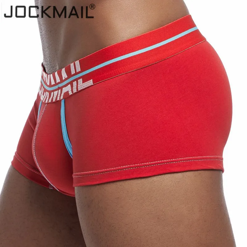 JOCKMAIL, новинка, мужские трусы, дышащие боксеры, хлопок, мужское нижнее белье, u-образный выпуклый мешочек, сексуальные трусы, calzoncillos hombre, боксеры marca