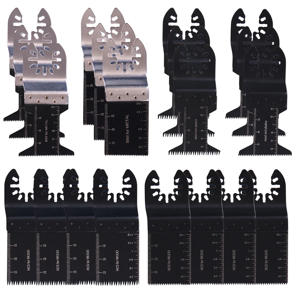 19 Metal Wood Oscillating Multitool Quick Release Saw Blades