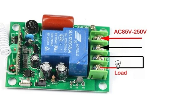 Переключатель с дистанционным управлением, AC 220V 30A, релейный приемник, металлический передатчик, двигатель, светодиодный беспроводной переключатель с водяным насосом, код обучения 315/433