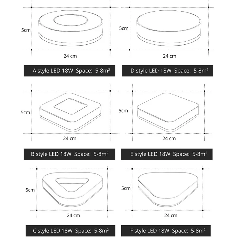 novo design conduziu a luz teto 04
