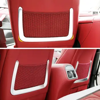 

BBQ@FUKA 2pcs Car Rear Back Seat Net Decoration Cover Trim Sticker Fit For 2016 Maserati Levante Car Accessories