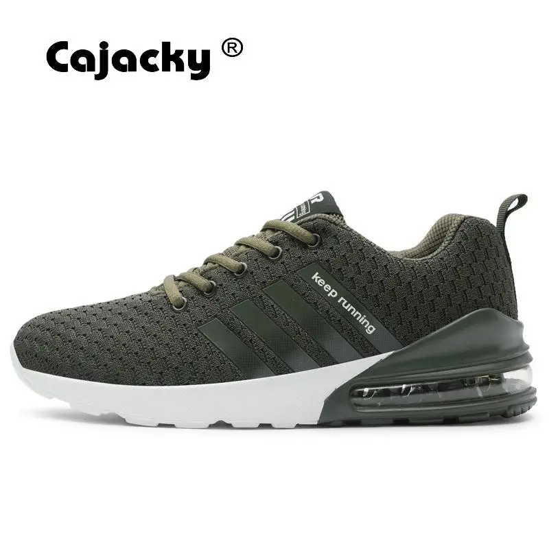 

Cajacky Running Shoes Men Plus Size 46 Adult Sport Shoes Army Green Male Trainers Lightweight Soft Jogging Sneakers Zapatillas