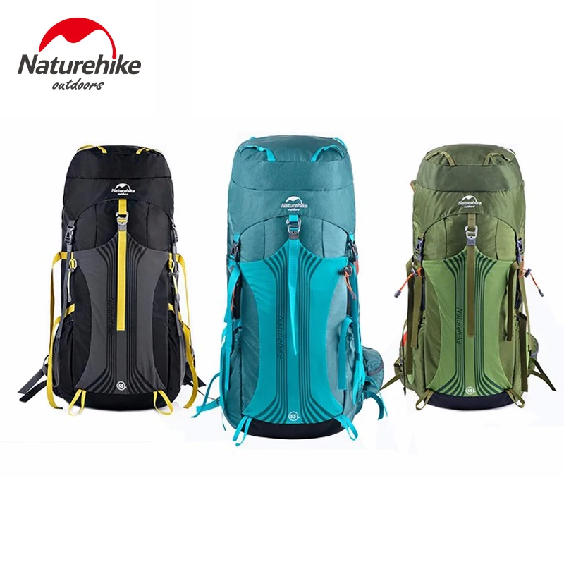 Naturehike 55L 65L camping sports backpack men women outdoor Travel backpack waterproof hunting fishing hiking bag