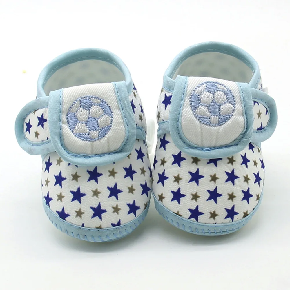 Модная обувь для новорожденных девочек и мальчиков со звездами на мягкой подошве для младенцев; Теплая Повседневная обувь на плоской подошве; HOOLER