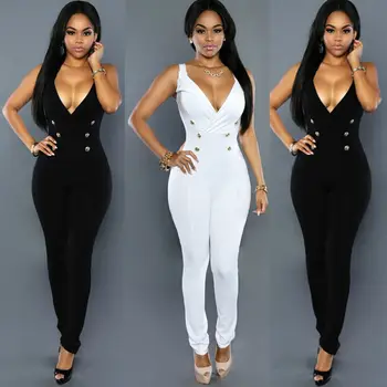 

Sexy Womens sleeveless Bandage Bodycon Jumpsuit Romper Trousers Clubwear