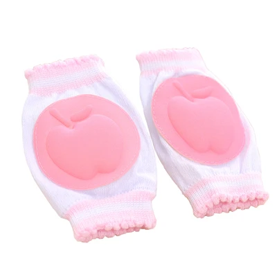 1 Pair Infant Toddler Knee Pads Anti Slip Crawling Safety Harnesses Leashes Anti Slip Crawling Accessory Baby Knees Protector - Цвет: Pink