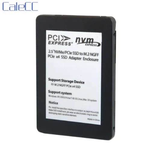

SFF-8639 NVME U.2 to NGFF M.2 M-key PCIe SSD Case Enclosure Converter for Mainboard Replace Intel SSD 750 p3600 p3700 Black