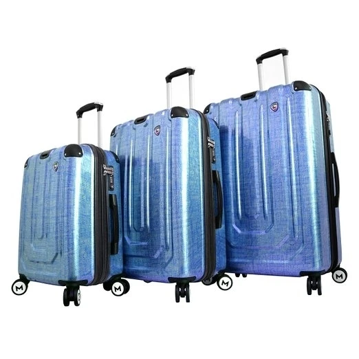 Mia Toro M1017-03-PC-BLU Macchiolina Polish Hardside Spinner - Blue (1)
