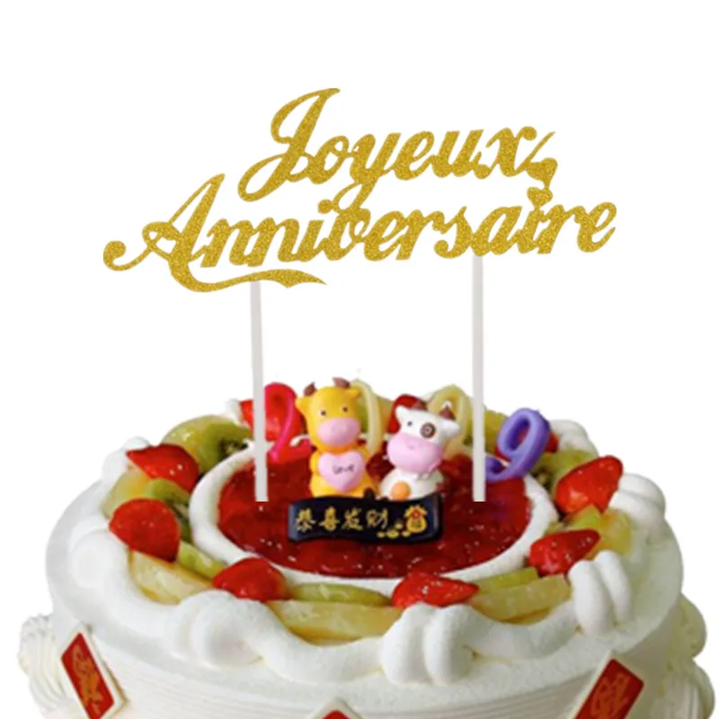 Aliexpress Buy Customised French Cake Flags Happy