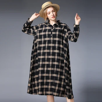 

Female Plaid blouse shirt Plus Size 2018woman Casual Cotton Summer Spring long sleeve blouse Shirt women tops blusas