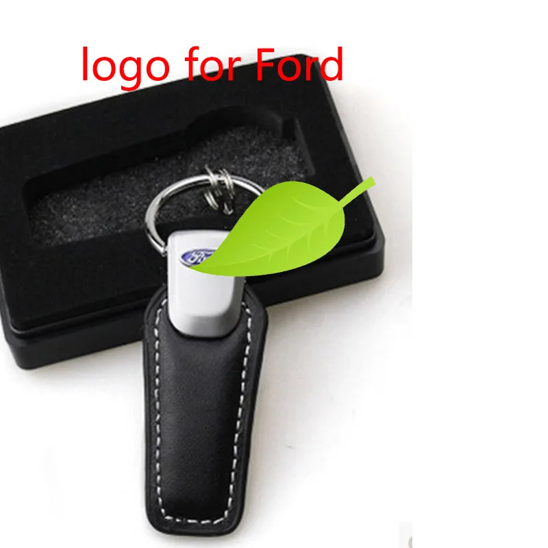 Geniue кожа стайлинга автомобилей эмблема брелок кольцо для ключей Ford ranger Mondeo Kuga Fiat