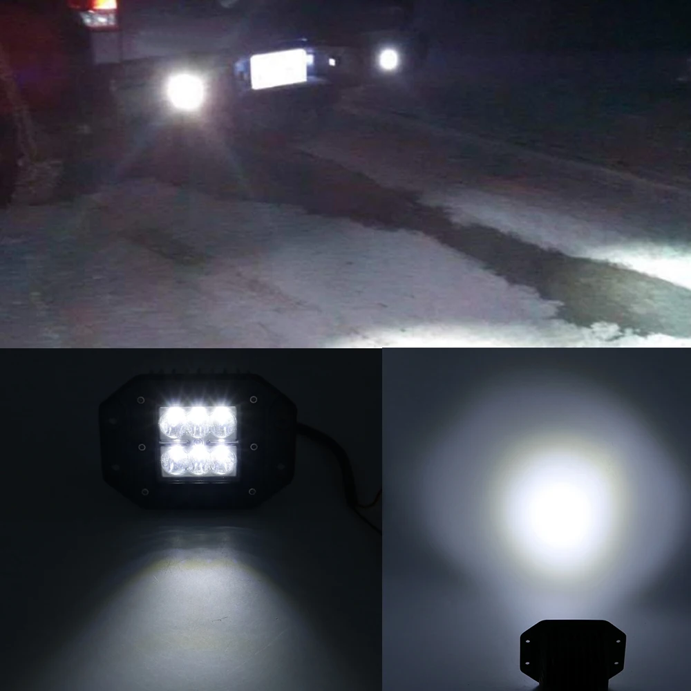 2 шт. 18 Вт точечные светодиодные рабочие огни 12 В Dually лампы IP67 лампа для лодки