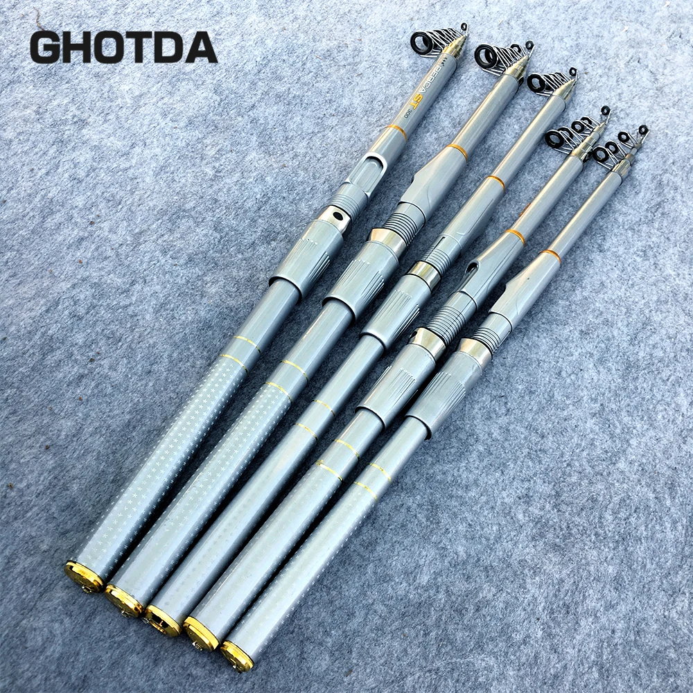 

Outdoor FRP Sea Rod Telescopic Fishing Rod Casting Pole Fishing Tackle Tools Hot 2.1 2.4 2.7 3.0 3.6m