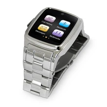 Стальной ремень Смарт-часы телефон Встроенный камера, снимать видео и делать фото, поддержка MP3 и MP4 для бизнесмена использования