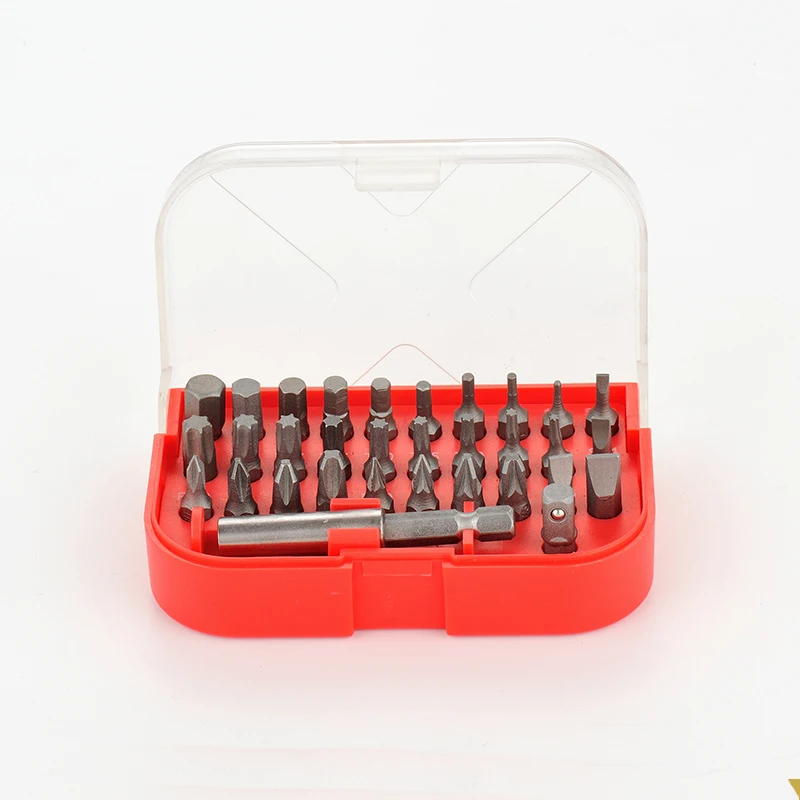 

32pcs Screwdriver Bit Set 1/4 Inch Hex Shank Phillips Slotted Pozi Torx Hex Bits with Magnetic Extension Rod Socket Adapter
