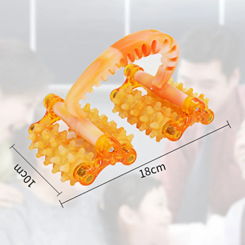 Ручной 4 колеса массажный валик для тела Боль снятие стресса забота о здоровье EK