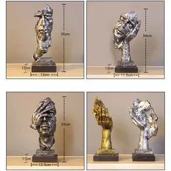 

Character Abstract Crafts Decoration Ornament Faux Metal Figure Statue WXV Sale