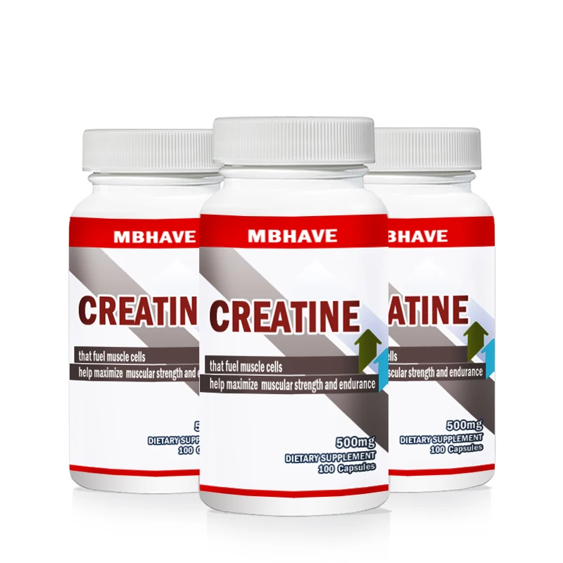 

2017 hot 3 bottles 300pcs PURE CREATINE MONOHYDRATE for Hectic Sports