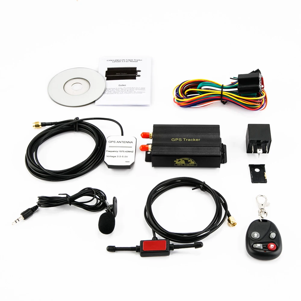 New TK103B GPS SMS GPRS Tracker remote monitoring tamper alarm fuel cut