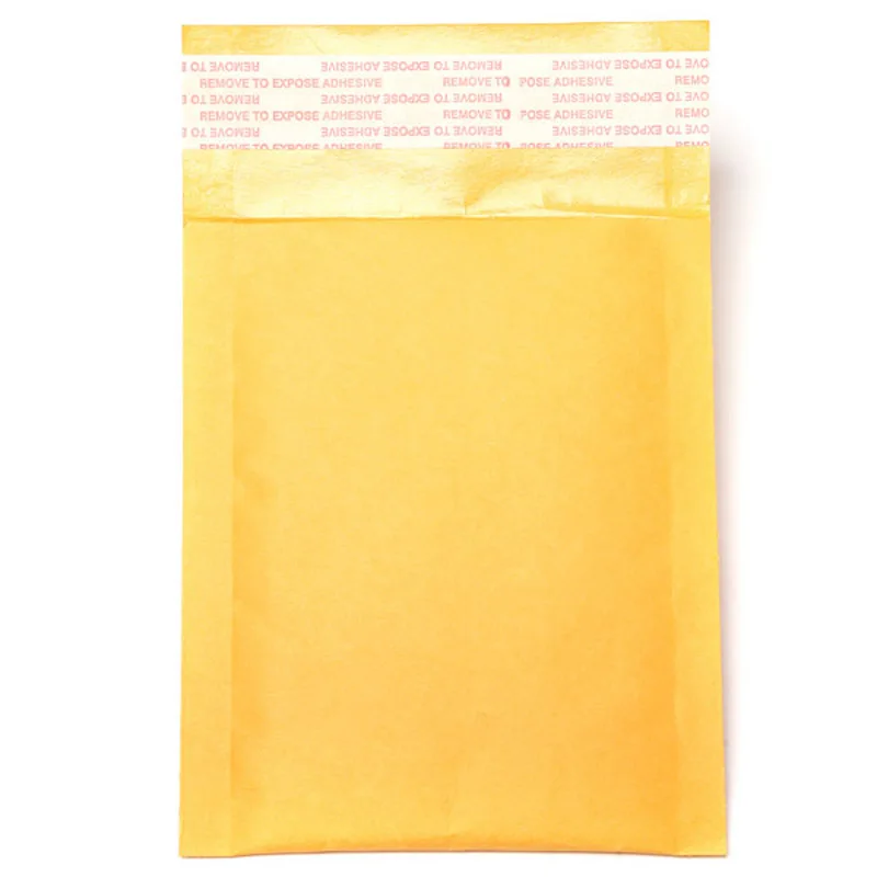 60 шт/партия крафтовый конверт с упаковочной пленкой внутри на подкладке с пупырышками бумажные Конверты Сумки Конверт желтый почтовый
