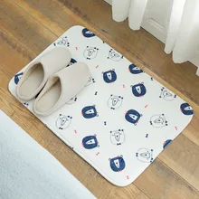 Животный напольный коврик с принтом для ванной комнаты кухонные ковры коврик с изображением кошки для гостиной Противоскользящий ковер белый черный цвет варианты
