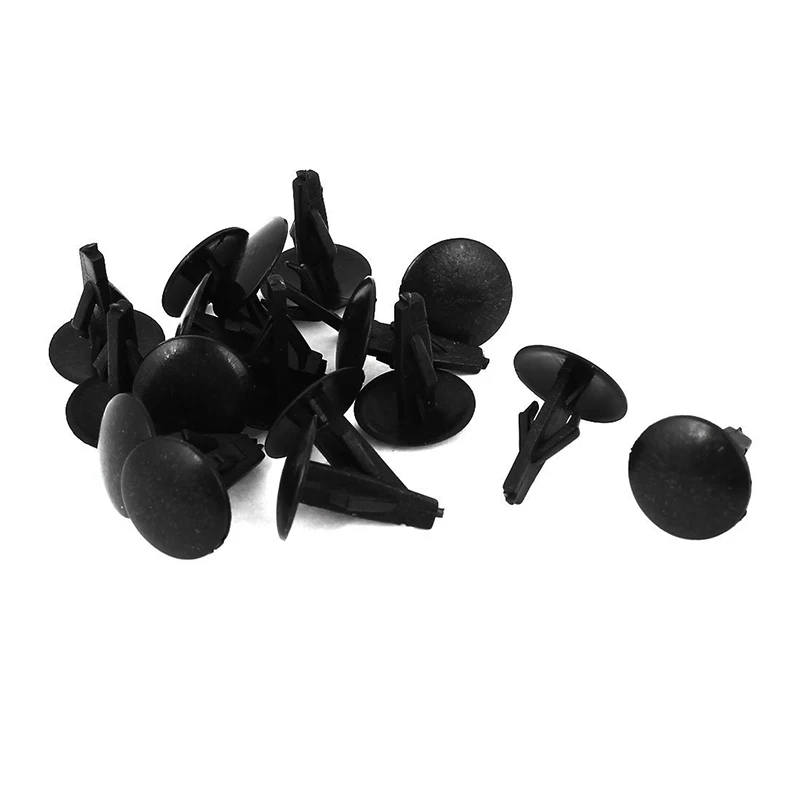 

16Pcs Plastic Rivets Clip 4mm x 7mm x 15mm Black