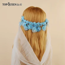 TOPQUEEN HP185 свадебная тиара и корона для волос невесты ювелирные изделия ручной работы пряжа кружева свадебная корона свадебные аксессуары для волос; свадебные тиары