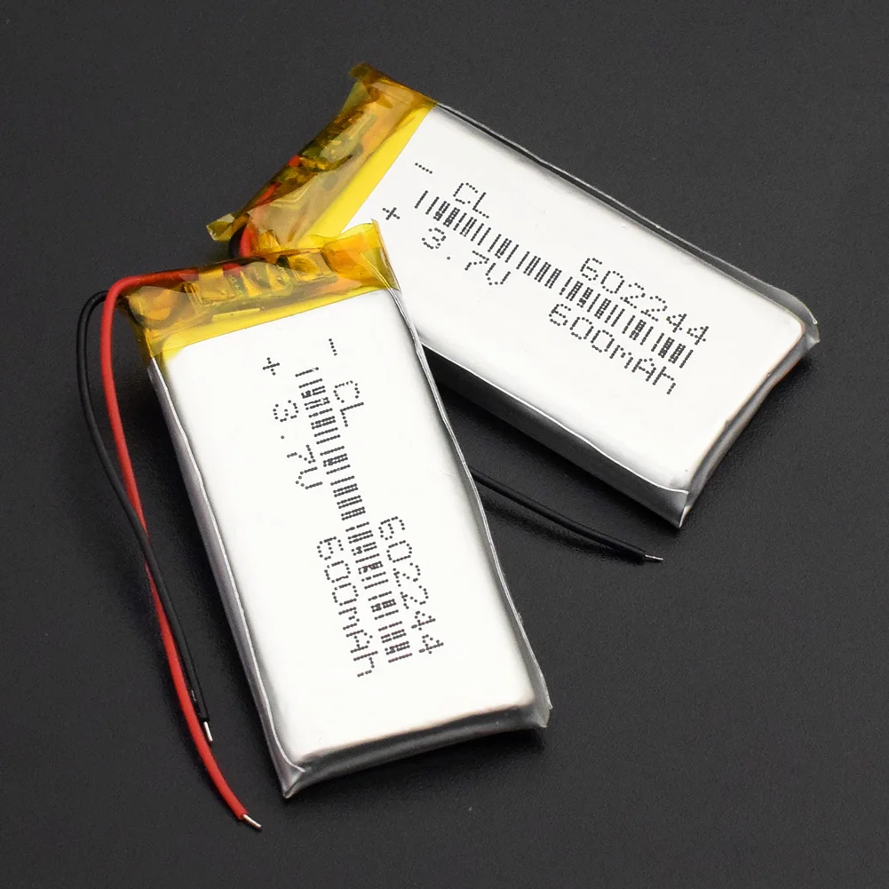 1/2/4 Pcs/lot 602244 Mini Lithium Batteries 3.7v 600mah Li-polymer Cell Replacement High Quality MP3 MP4 DVD PDA GPS Bateria