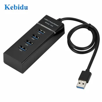 

KEBIDU 4 ports Hi-Speed HUBs High Speed USB 3.0 Multi HUB 4 Port Splitter Expansion For Desktop PC Laptop Adapter USB HUB